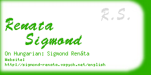 renata sigmond business card