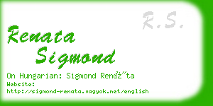 renata sigmond business card